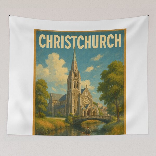 Item preview, Christchurch Cathedral and Avon River Boating designed and sold by Aryabek.