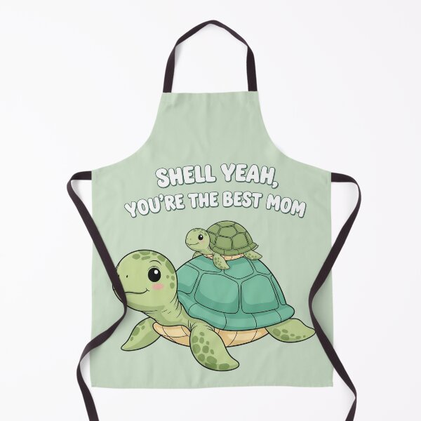 Item preview, Cute Turtle Mom Sticker – "Shell Yeah, You’re the Best Mom" Minimal Pastel Design designed and sold by ChubbyGoong.