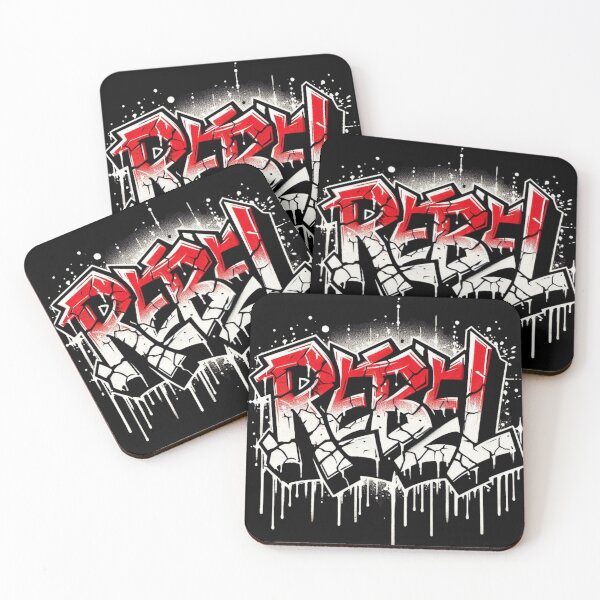 Item preview, REBEL | Urban Graffiti Tag T-Shirt for Skaters and Outlaws designed and sold by WakeUpYourBrain.