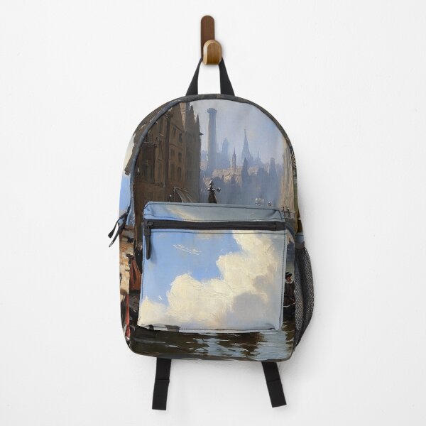 Item preview, Medieval Italy city streets painting art designed and sold by Vintage Designs +.