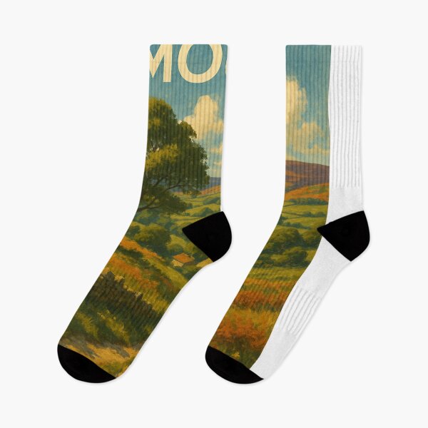 Item preview, North York Moors Stone Path and Hillside Village designed and sold by Aryabek.