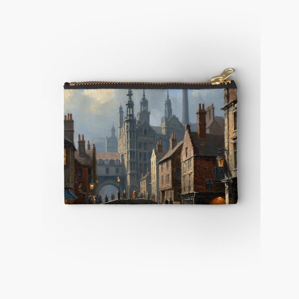 Item preview, Medieval Italy city streets painting art designed and sold by Vintage Designs +.