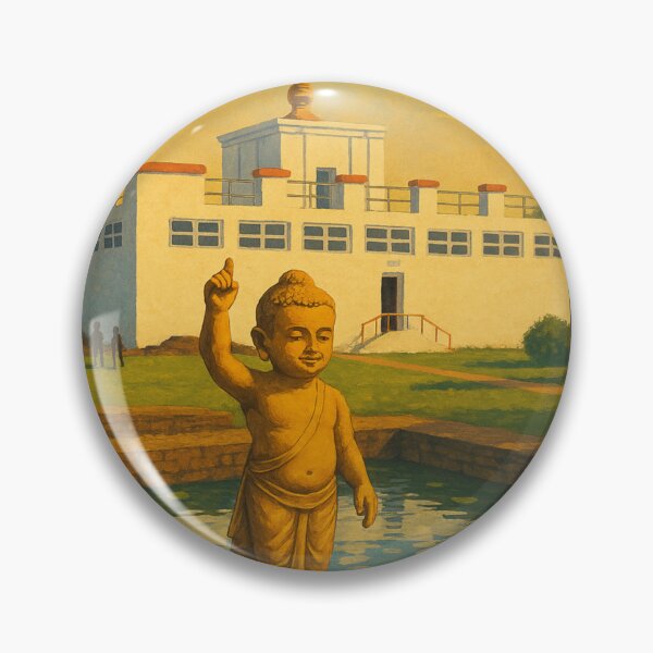 Item preview, Lumbini Maya Devi Temple with Child Buddha Statue designed and sold by Aryabek.