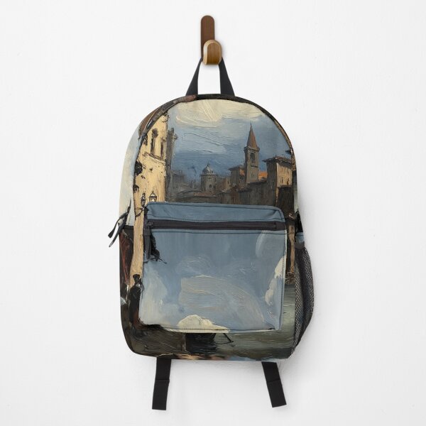 Item preview, Medieval Italy city streets painting art designed and sold by Vintage Designs +.