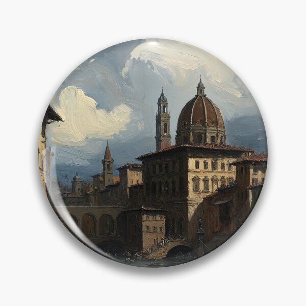 Item preview, Medieval Italy city streets painting art designed and sold by Vintage Designs +.