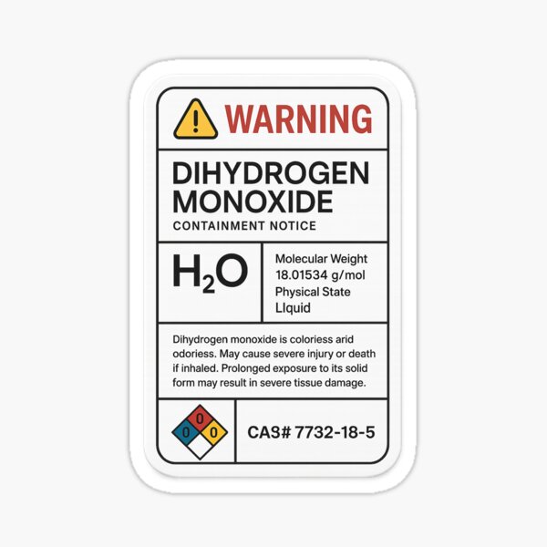 Artikel-Vorschau von Dihydrogenmonoxid, designt und verkauft von Shop2309.