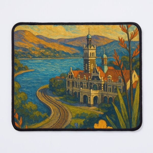 Item preview, Dunedin Railway Station and Otago Harbour View designed and sold by Aryabek.