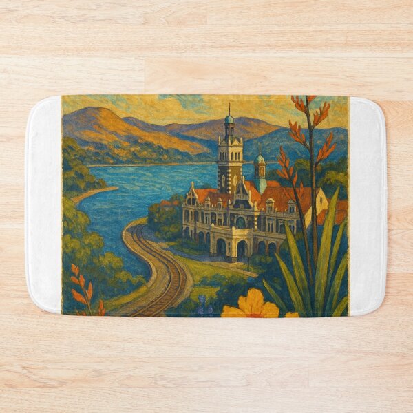 Item preview, Dunedin Railway Station and Otago Harbour View designed and sold by Aryabek.