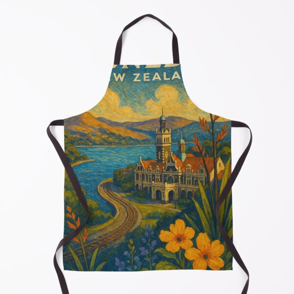 Item preview, Dunedin Railway Station and Otago Harbour View designed and sold by Aryabek.