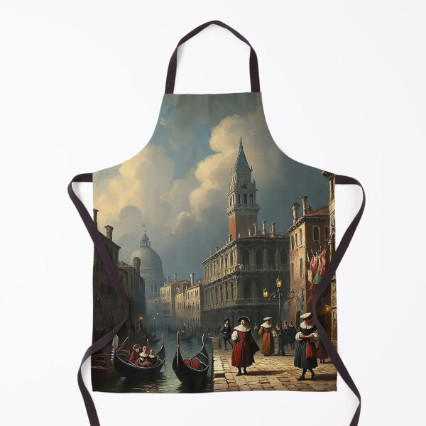 Item preview, Medieval Italy city streets painting art designed and sold by Vintage Designs +.