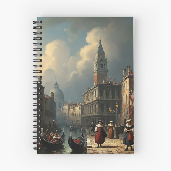 Item preview, Medieval Italy city streets painting art designed and sold by Vintage Designs +.