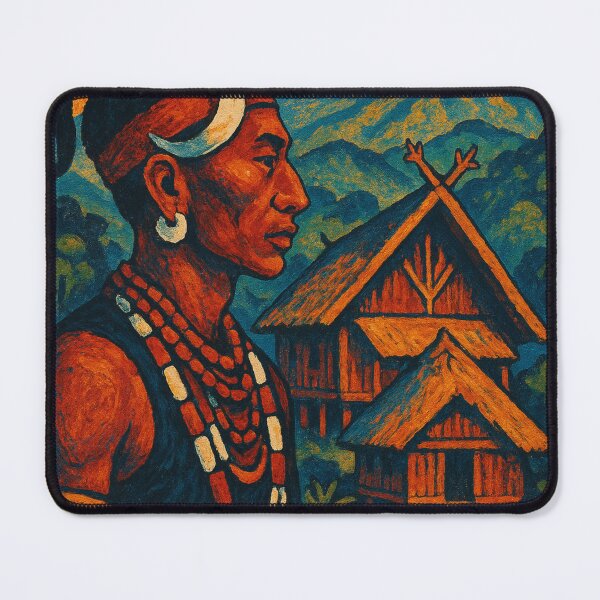 Item preview, Nagaland Warrior and Traditional Bamboo House designed and sold by Aryabek.