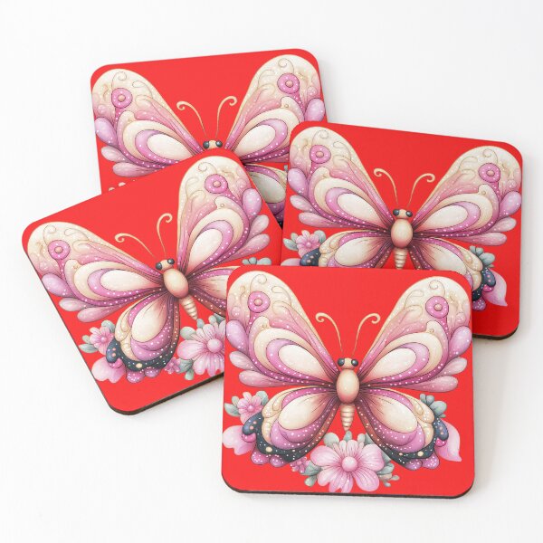 Item preview, fantasy butterfly with pink flowers designed and sold by LoneAngel.