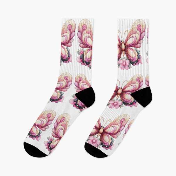 Item preview, fantasy butterfly with pink flowers designed and sold by LoneAngel.