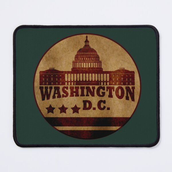 Item preview, Washington DC vintage White House Capitol building art designed and sold by Alexaltay.