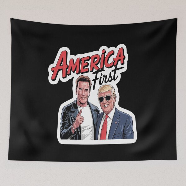 Item preview, America First Trump and Elon Die-Cut Magnets designed and sold by splindoershop.