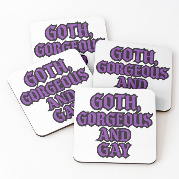 Item preview, Goth, Gorgeous and Gay – Bold Pride Typography designed and sold by Haus Of Sin.