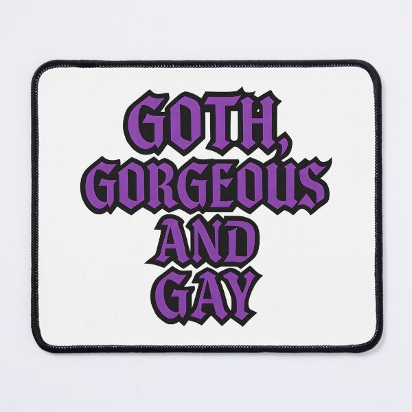 Item preview, Goth, Gorgeous and Gay – Bold Pride Typography designed and sold by Haus Of Sin.