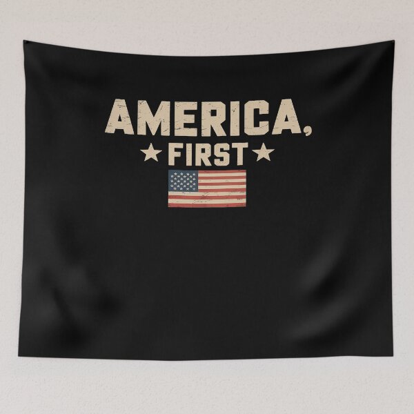 Item preview, America First USA Flag designed and sold by splindoershop.