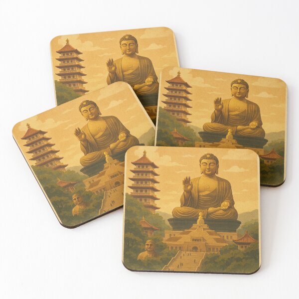 Item preview, Fo Guang Shan Buddha Statue and Temple Stairs, Taiwan designed and sold by Places On Earth.