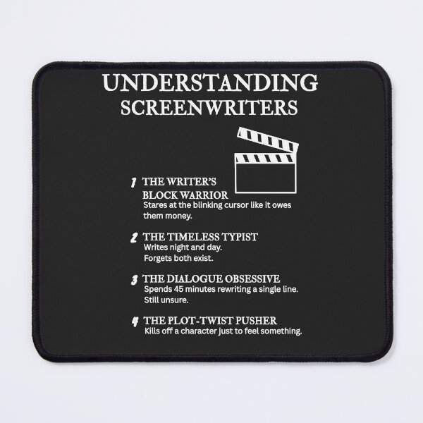 Item preview, Understanding Screenwriters – Funny Scriptwriting Life Definitions – Black designed and sold by PsyFlow35.