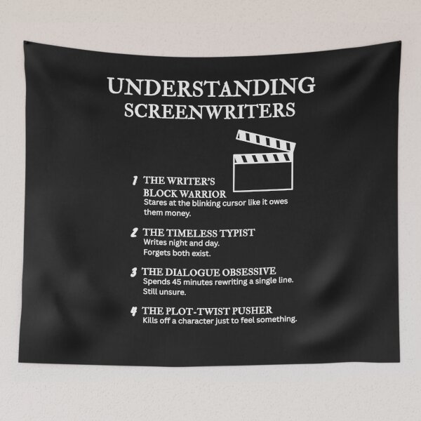 Item preview, Understanding Screenwriters – Funny Scriptwriting Life Definitions – Black designed and sold by PsyFlow35.