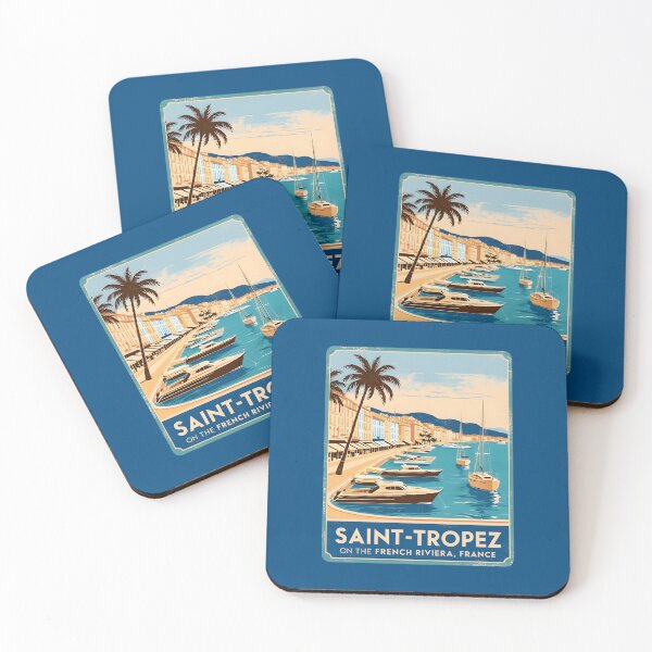Item preview, A Vintage Illustration of Saint-Tropez - France  designed and sold by GoodOldVintage.