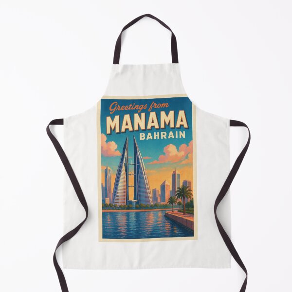 Item preview, Manama Bahrain Sunset Skyline and Seaside Promenade designed and sold by Places On Earth.