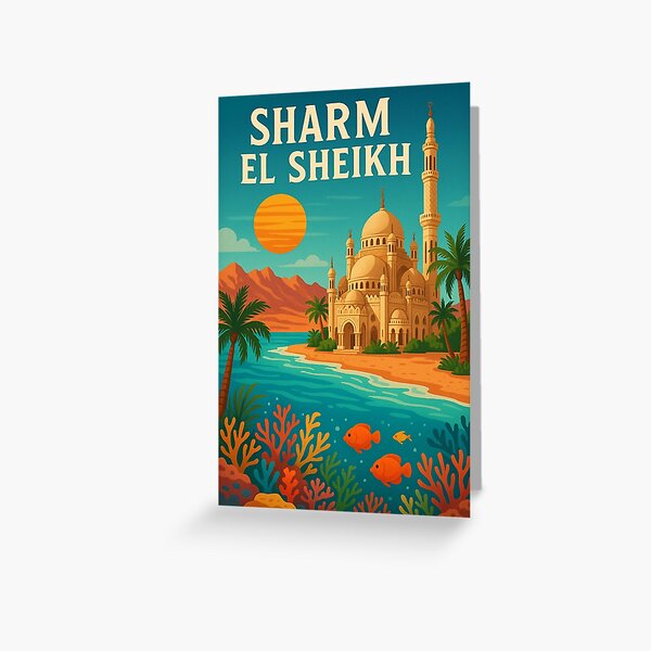 Item preview, Sharm El Sheikh Coral Reef and Mosque by the Sea designed and sold by Places On Earth.