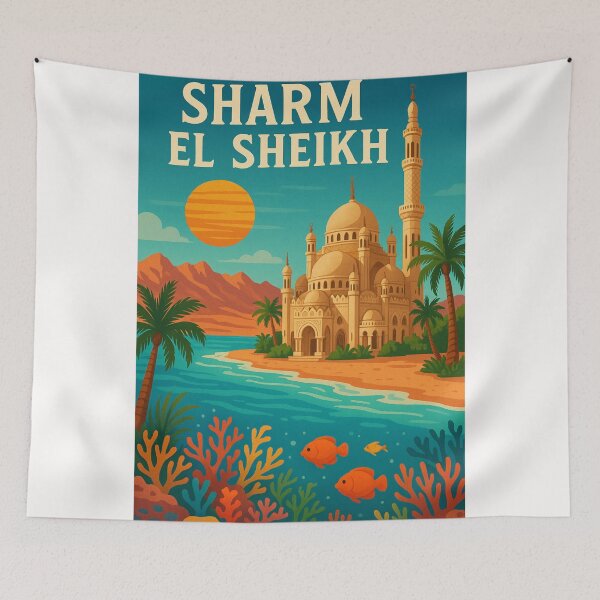 Item preview, Sharm El Sheikh Coral Reef and Mosque by the Sea designed and sold by Places On Earth.