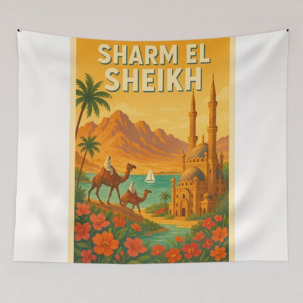 Item preview, Desert Mosque and Camels in Sharm El Sheikh Egypt designed and sold by Places On Earth.