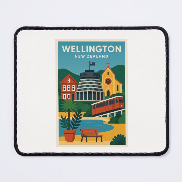 Item preview, Wellington Cable Car and Civic Icons of New Zealand designed and sold by Places On Earth.