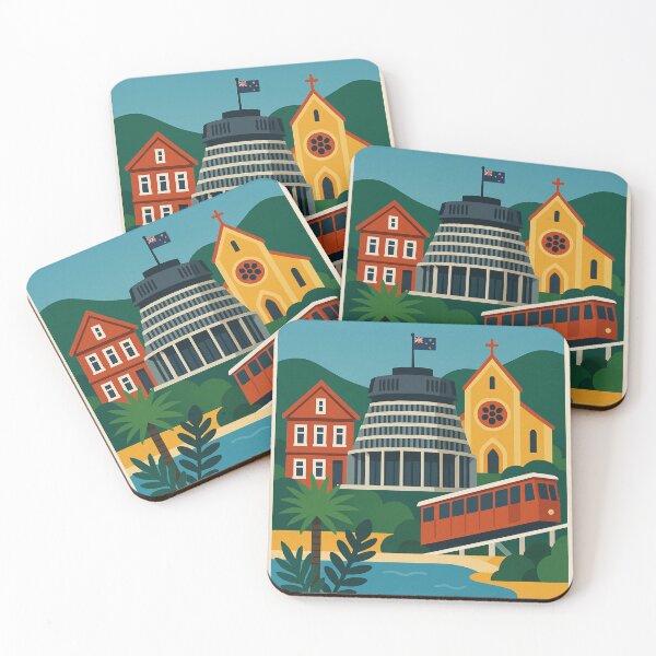 Item preview, Wellington Cable Car and Civic Icons of New Zealand designed and sold by Places On Earth.