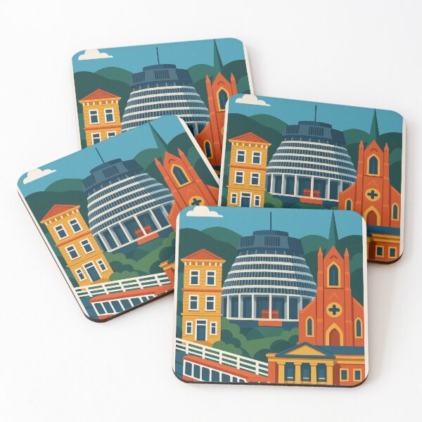 Item preview, Wellington Landmarks and Classic Red Cable Car designed and sold by Places On Earth.