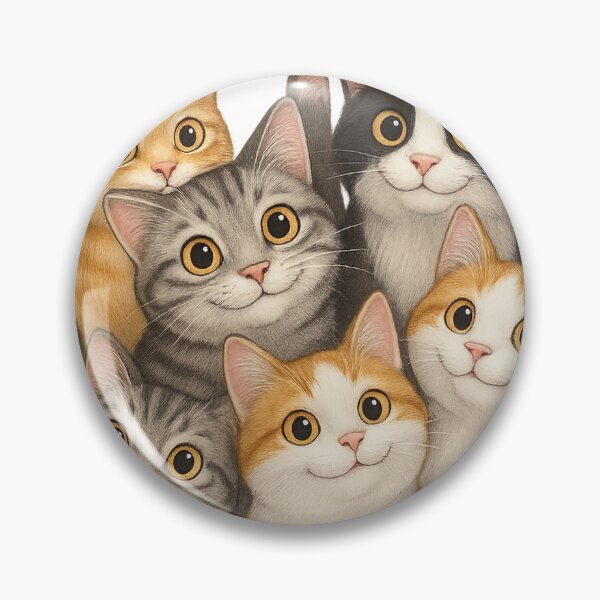 Item preview, Cute Cats Illustration – Smiling Colorful Cats for Posters and Gifts designed and sold by branaghbel.