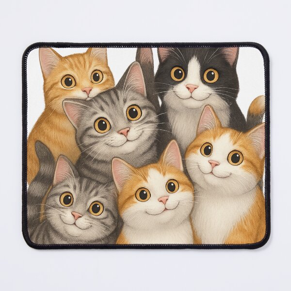 Item preview, Cute Cats Illustration – Smiling Colorful Cats for Posters and Gifts designed and sold by branaghbel.