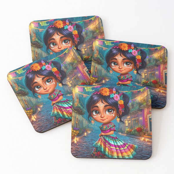 Item preview, Vibrant Girl in Colorful Traditional Attire designed and sold by Artessie.