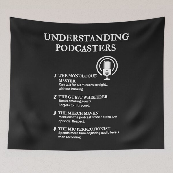 Item preview, Understanding Podcasters – Funny Audio Life Definitions – Black designed and sold by PsyFlow35.