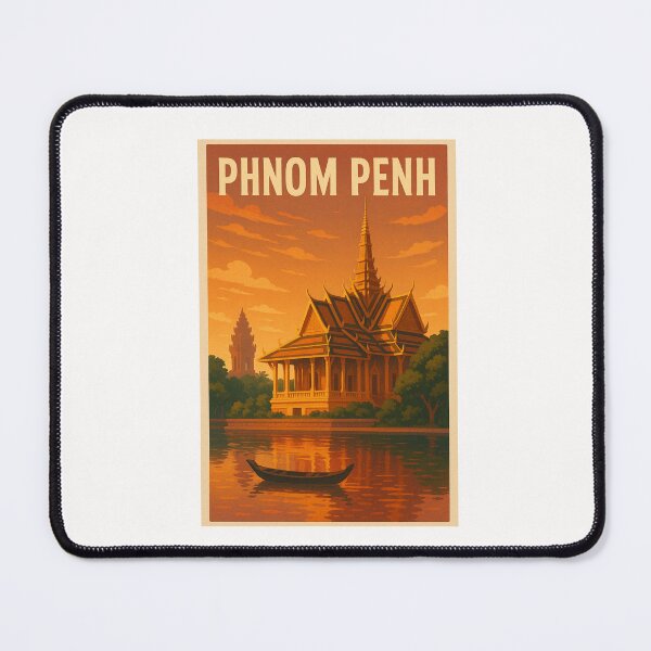 Item preview, Phnom Penh Sunset Temple Reflection Scene designed and sold by Places On Earth.