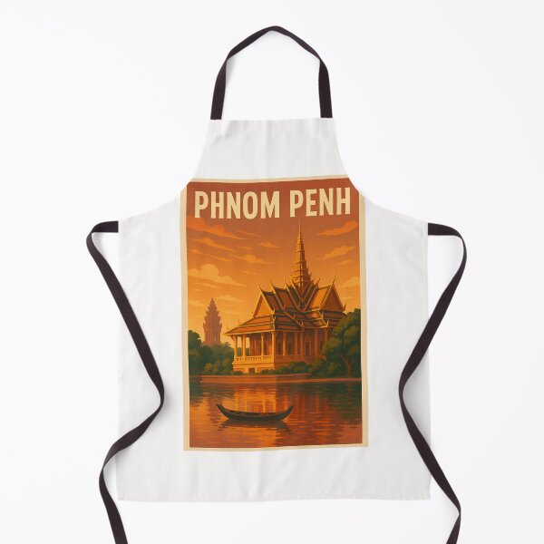 Item preview, Phnom Penh Sunset Temple Reflection Scene designed and sold by Places On Earth.