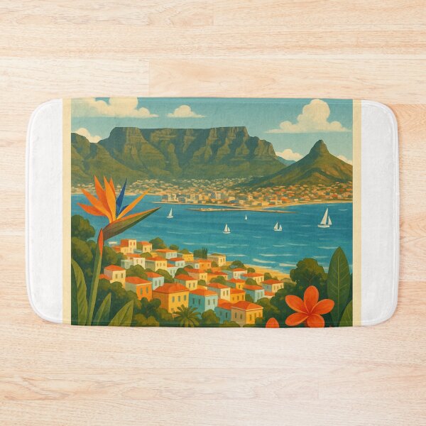 Item preview, Cape Town Hillside View with Table Mountain and Flowers designed and sold by Places On Earth.