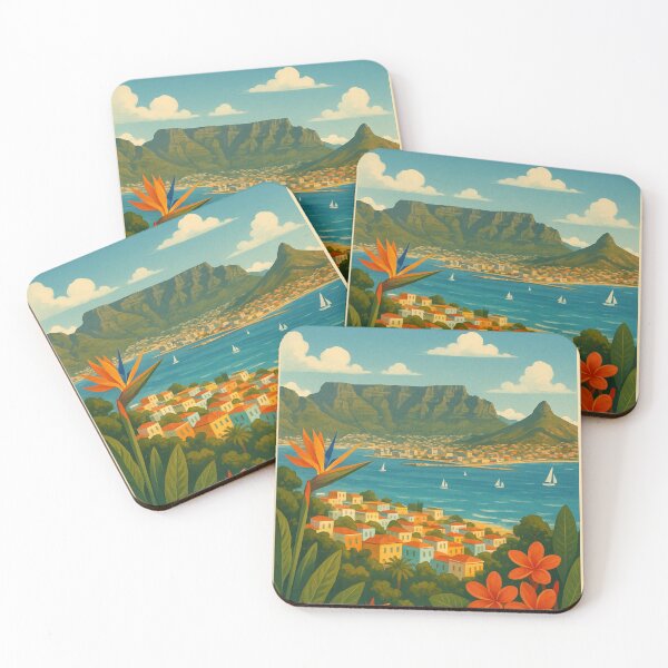 Item preview, Cape Town Hillside View with Table Mountain and Flowers designed and sold by Places On Earth.