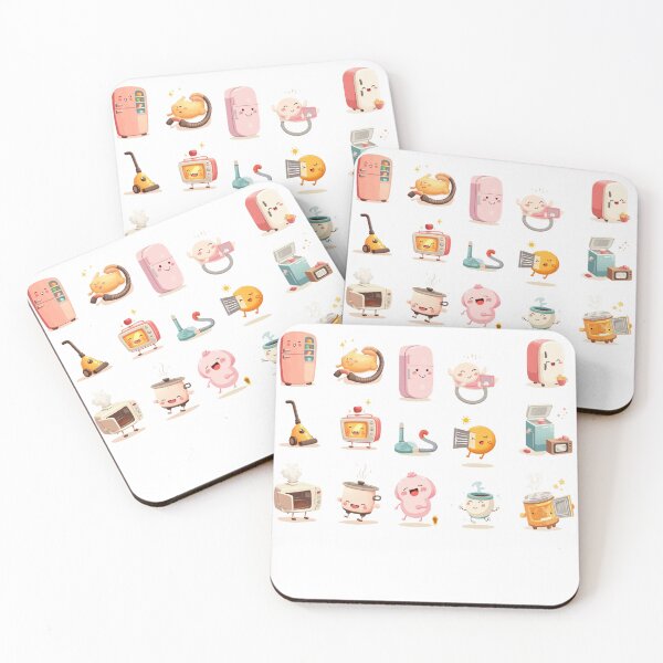 Item preview, Cute Kawaii Home Appliances Sticker Pack – Adorable Fridge, Vacuum, Toaster & More! designed and sold by KantaponEarth.