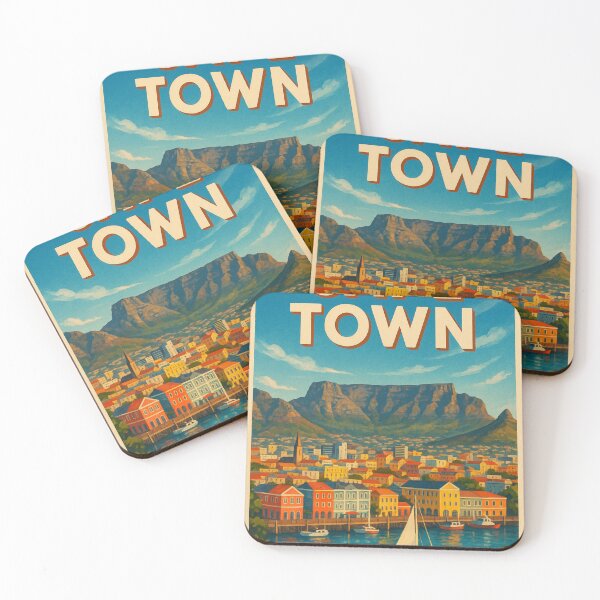 Item preview, Cape Town Harbor with Sailboats and Table Mountain designed and sold by Places On Earth.