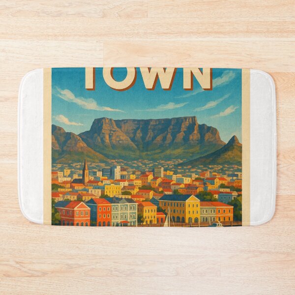 Item preview, Cape Town Harbor with Sailboats and Table Mountain designed and sold by Places On Earth.