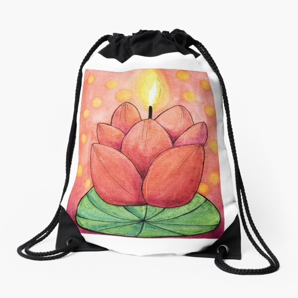 Aperçu de l'œuvre Bougie en forme de lotus créée et vendue par Paintedhues.