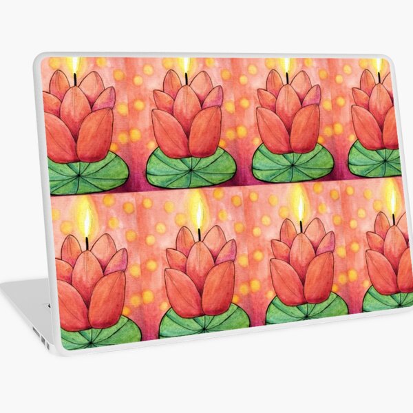 Aperçu de l'œuvre Bougie en forme de lotus créée et vendue par Paintedhues.