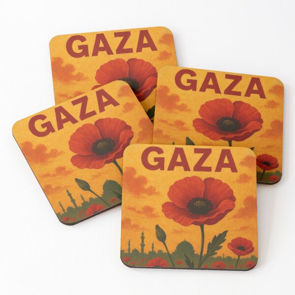 Item preview, Red Poppies and Sunset Tribute to Gaza designed and sold by Places On Earth.