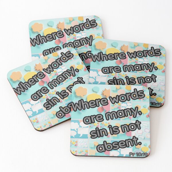 Item preview, Where words are many... Proverbs 10 designed and sold by stella literarium.