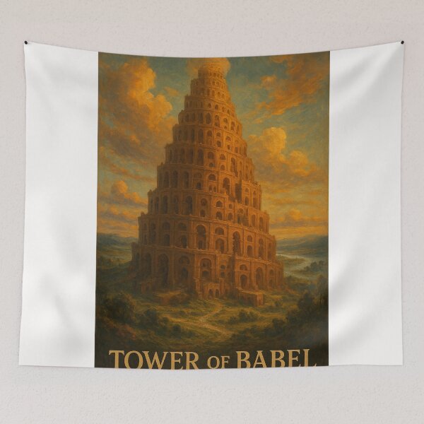 Item preview, Tower of Babel Rising Through Celestial Clouds designed and sold by Places On Earth.